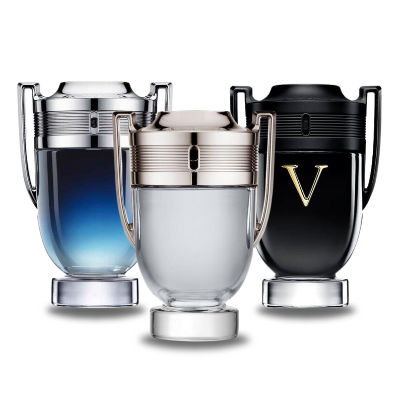 Pack de 3 Parfums Paco Rabanne INVICTUS LEGEND, Paco Rabanne INVICTUS e Paco Rabanne INVICTUS VICTORY 100ml